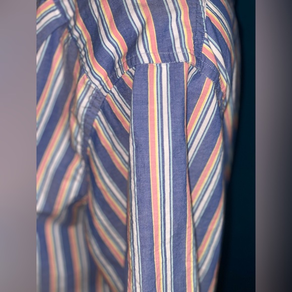 Nautica Short Sleeve Shirt in Vertical Stripe - Picture 6 of 14